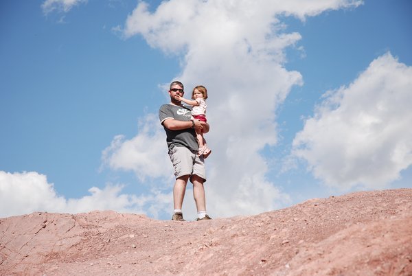 Mark decides to give Andrea a heart attack by climbing up a moutain carrying our child.