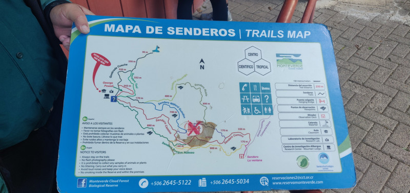 Monteverde Cloud Reserve - Trail Map