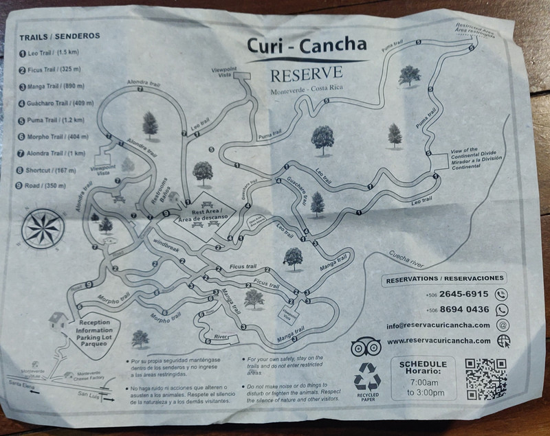Curi Cancha trail map