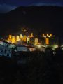 Svan Towers in Mestia at night