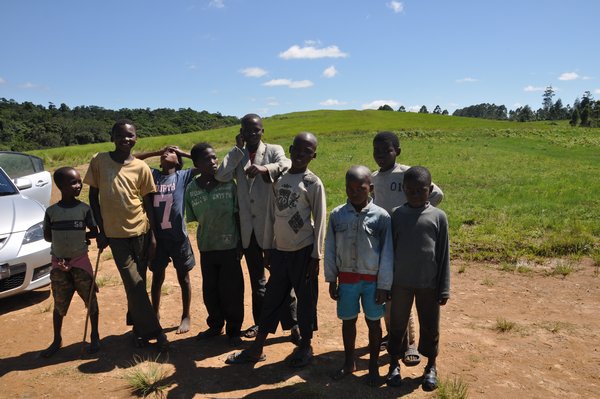 Village kids who helped us find Magwa Falls