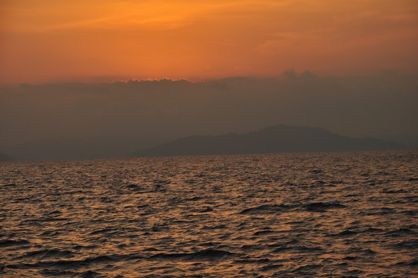 Sunset on the return ferry