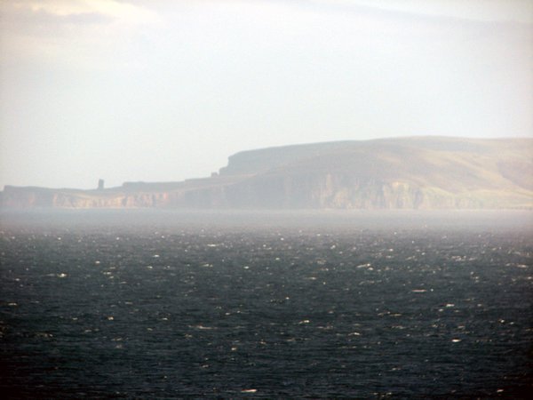 Looking at Orkney Islands from Dunnet Head ferry.