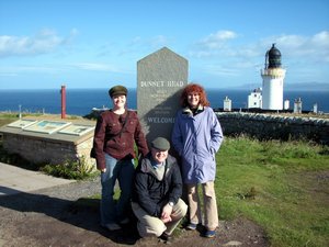 Mom, John & I at Dunnet Head ("duh" you now reply)
