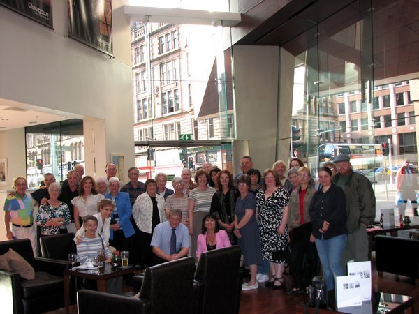 Tour group photo at the Glasgow Radisson.  Find Waldo!