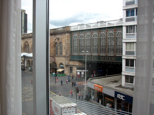 View from Glasgow Radisson hotel room.