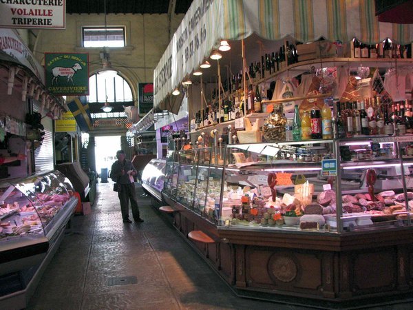Inside market.