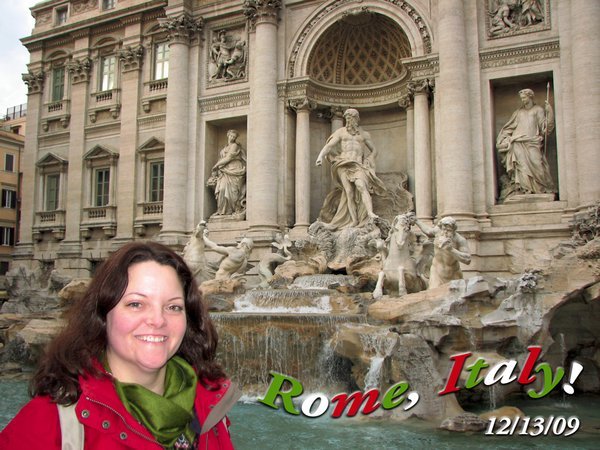 Me in front of Trevi Fountain.