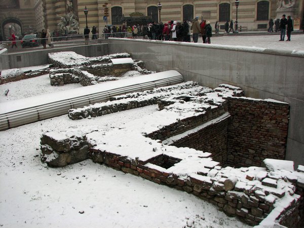 Remains of old Roman ruins in Vienna.