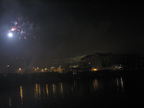 Fireworks over the castle.