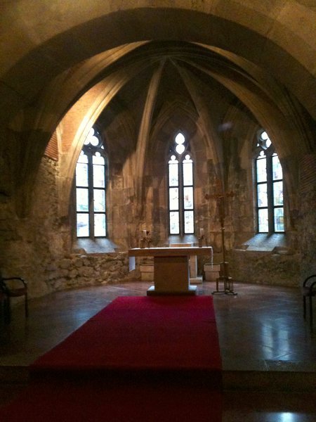 Church/altar inside Budapest Castle Museum