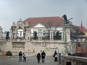 stair case/gates near Budapest Castle.