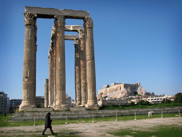 Temple of Olympian Zeus and Acropolis in background
