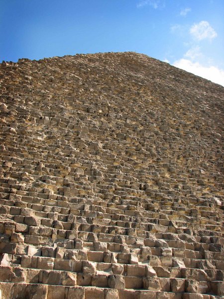 Looking up at Great Pyramid
