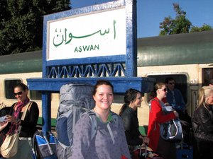 Me and the Aswan train station.