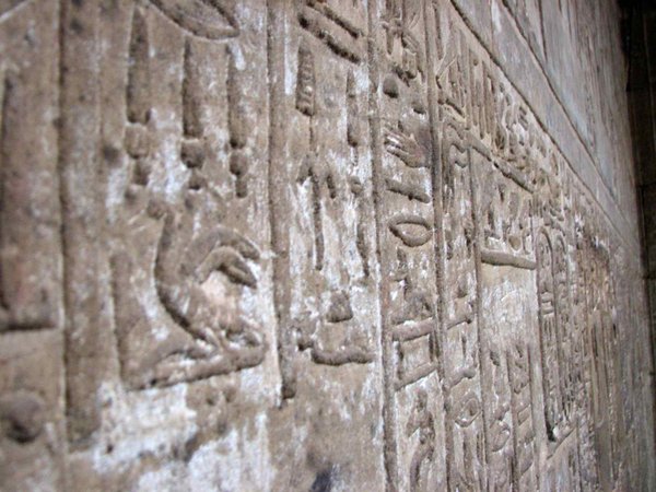 hieroglyphic at Edfu Temple