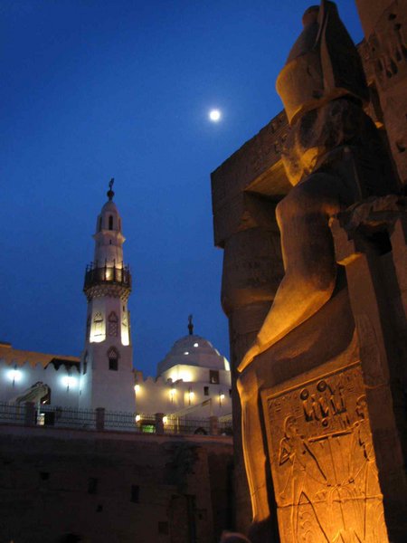 Luxor, Mosque and Moon.