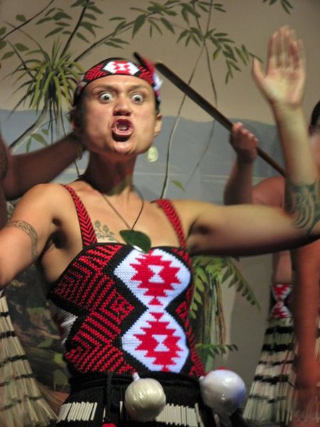 Maori performer being scarier.