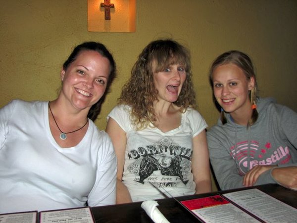Myself, Tara and Jess at the restaurant.