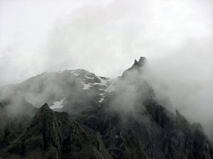 Mountain and fog.