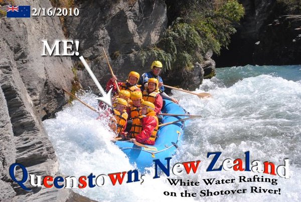 White water rafting on the Shotover River, Queenstown!