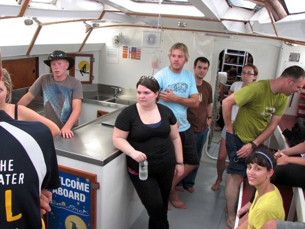Galley of boat.