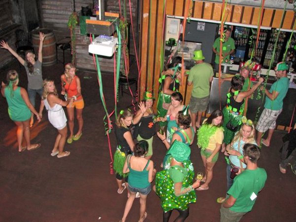 Gang at Dingo Bar St. Patrick's Day party