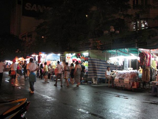 Marketplace at night