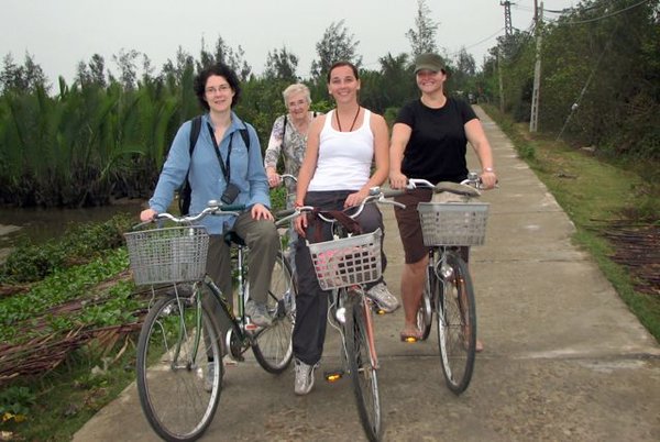 Susan, Rita, Tini and myself on bike ride.