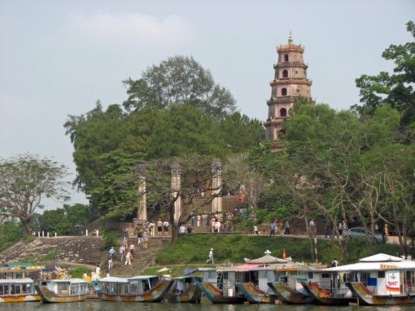 Thien Mu Pagoda from a distance