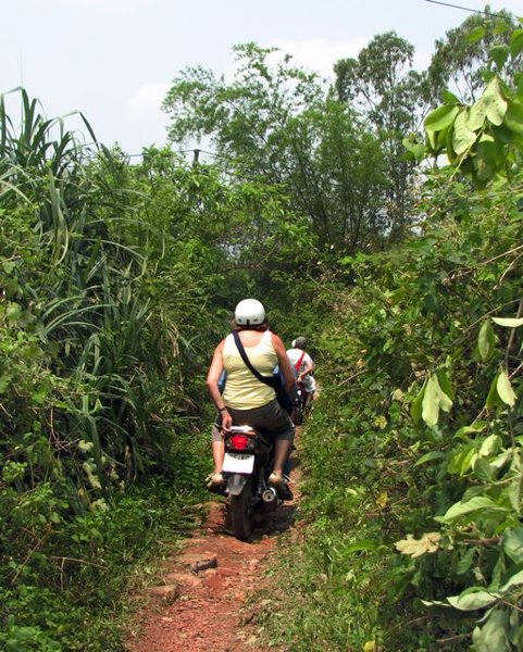 Riding thru the wild outskirts of Hue.