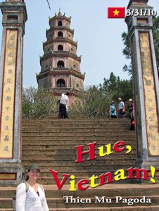Moi in front of Thien Mu Pagoda