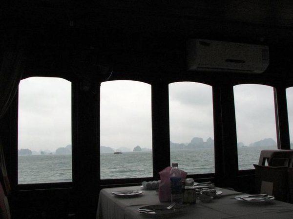 View from inside dining deck.