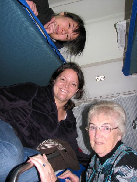 Ling (top bunk), Me (middle bunk), Rita (Bottom bunk).