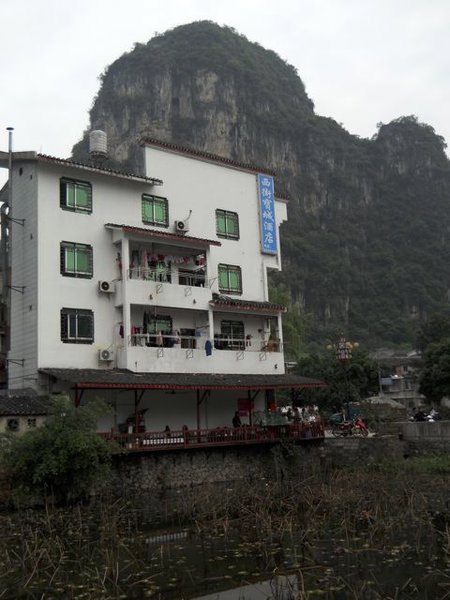 House and karst in Yangshuo