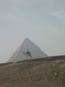 Guard at the pyramid