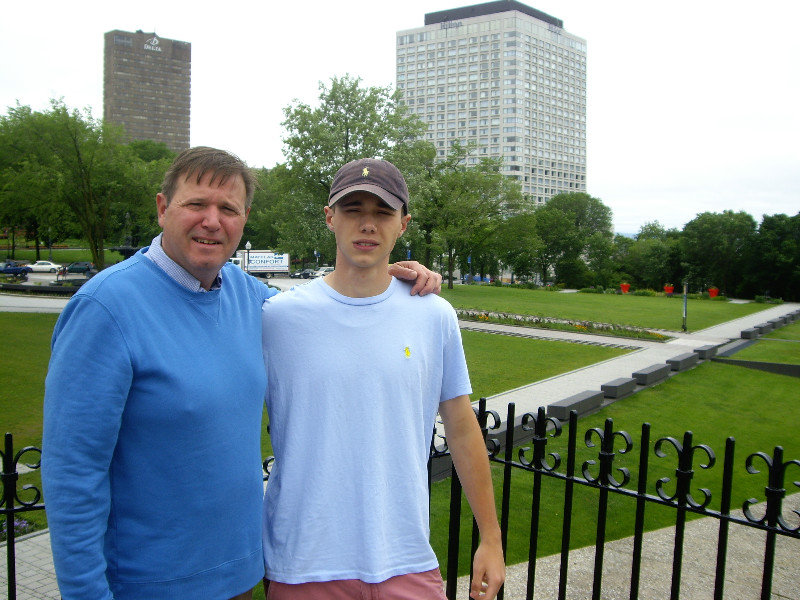 Dad & Nate on city wall