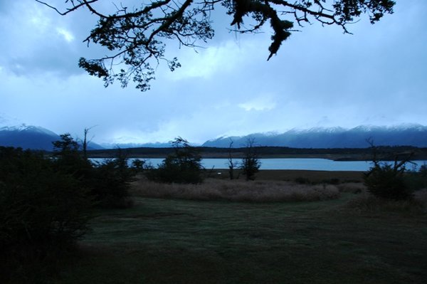 A break in the rain at dusk, Lago Roca