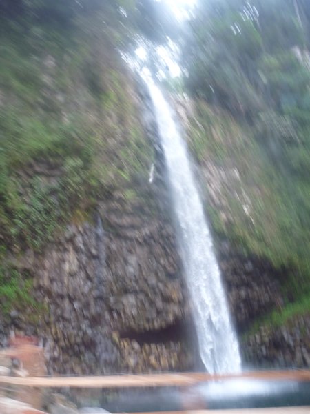 Passing a waterfall