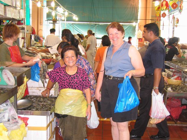 Shrimp Lady at the Tekka wet market