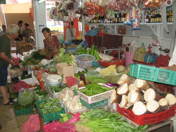 Veg stall at Tekka Wet Market