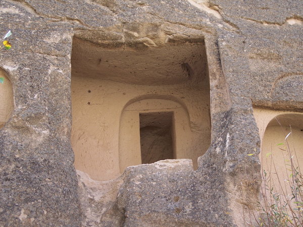 Houses carved into the rock
