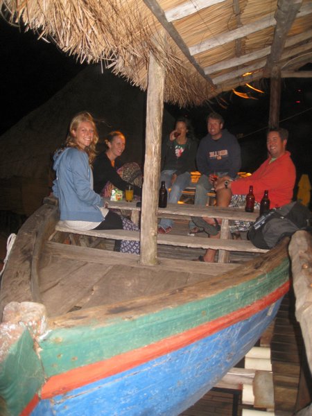 drinks on a boat in Barra