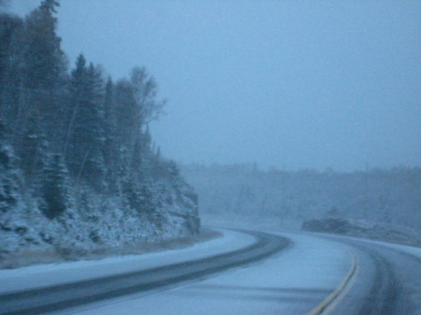 Snowy right around Thunder Bay