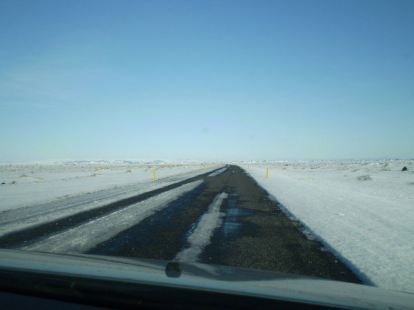 Icy Roads Just Past Vik