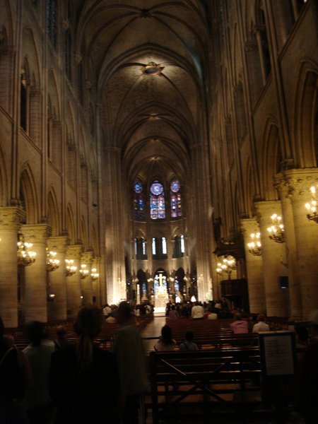 Notre Dame interior, E to W