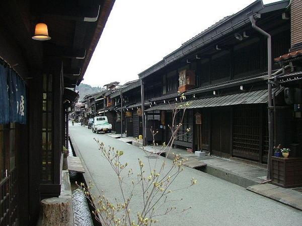 Traditional Wooden Homes in narrow street