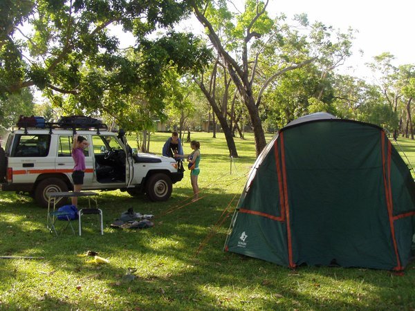 Setting up camp at Mary River