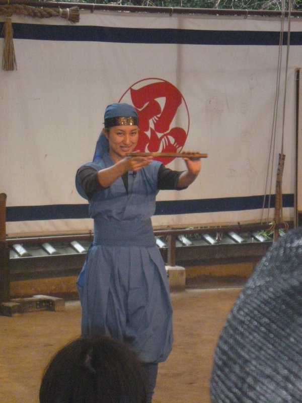 Kunoichi blowing poison darts