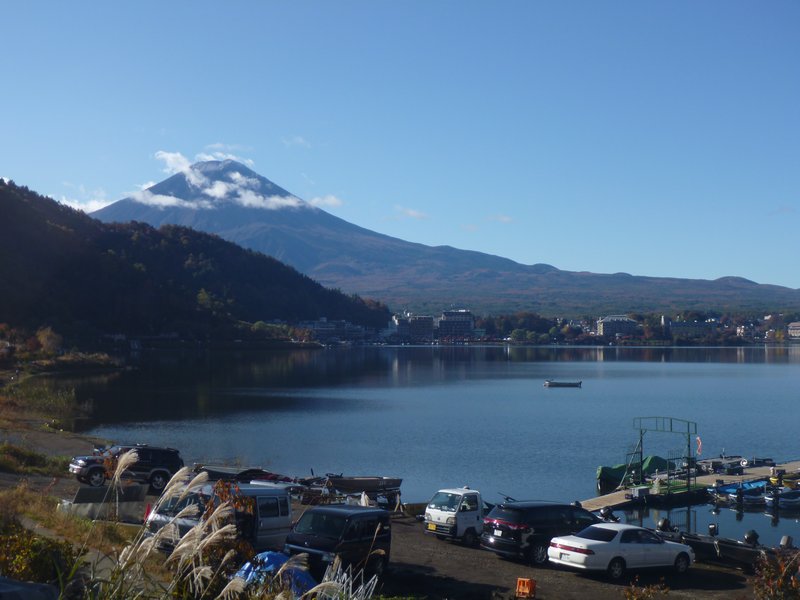 Fuji from the other side of Lake Kawaguchi